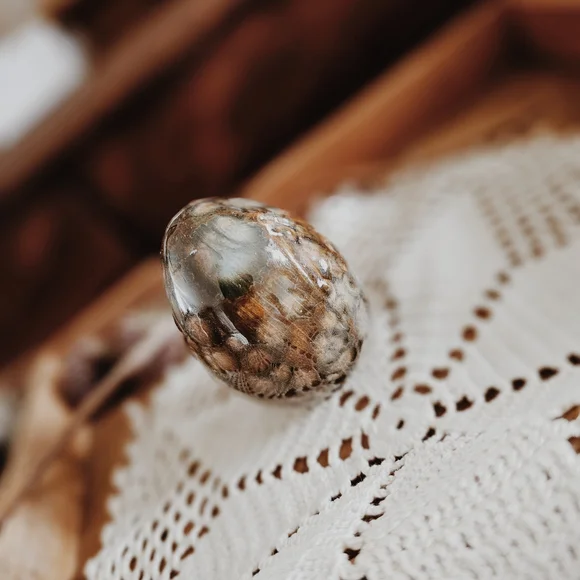 Set Of Artisan Studio Handmade Ceramic Easter Eggs In Marble Pattern - Picture 4 of 6